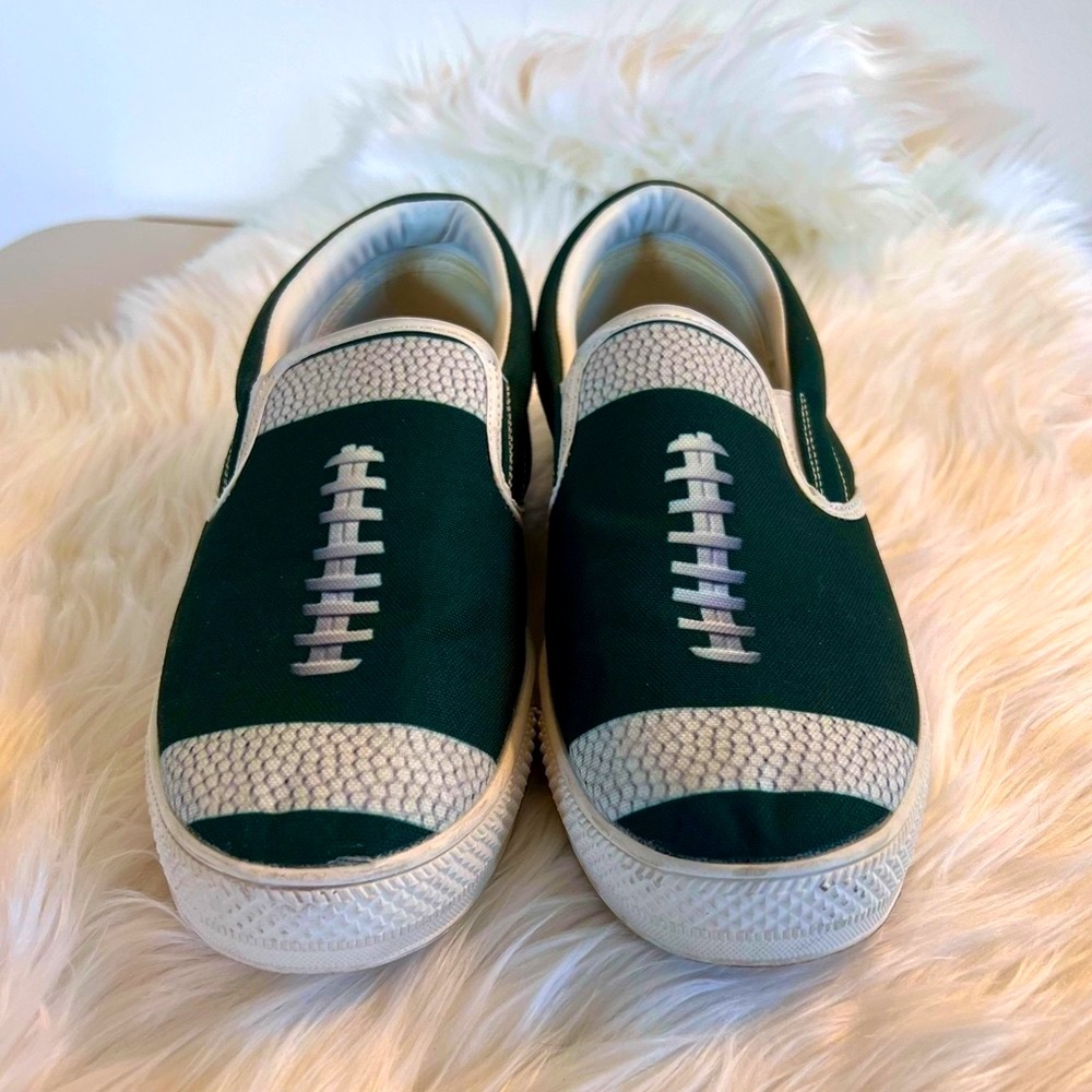 Green Football Slip-On Sneakers